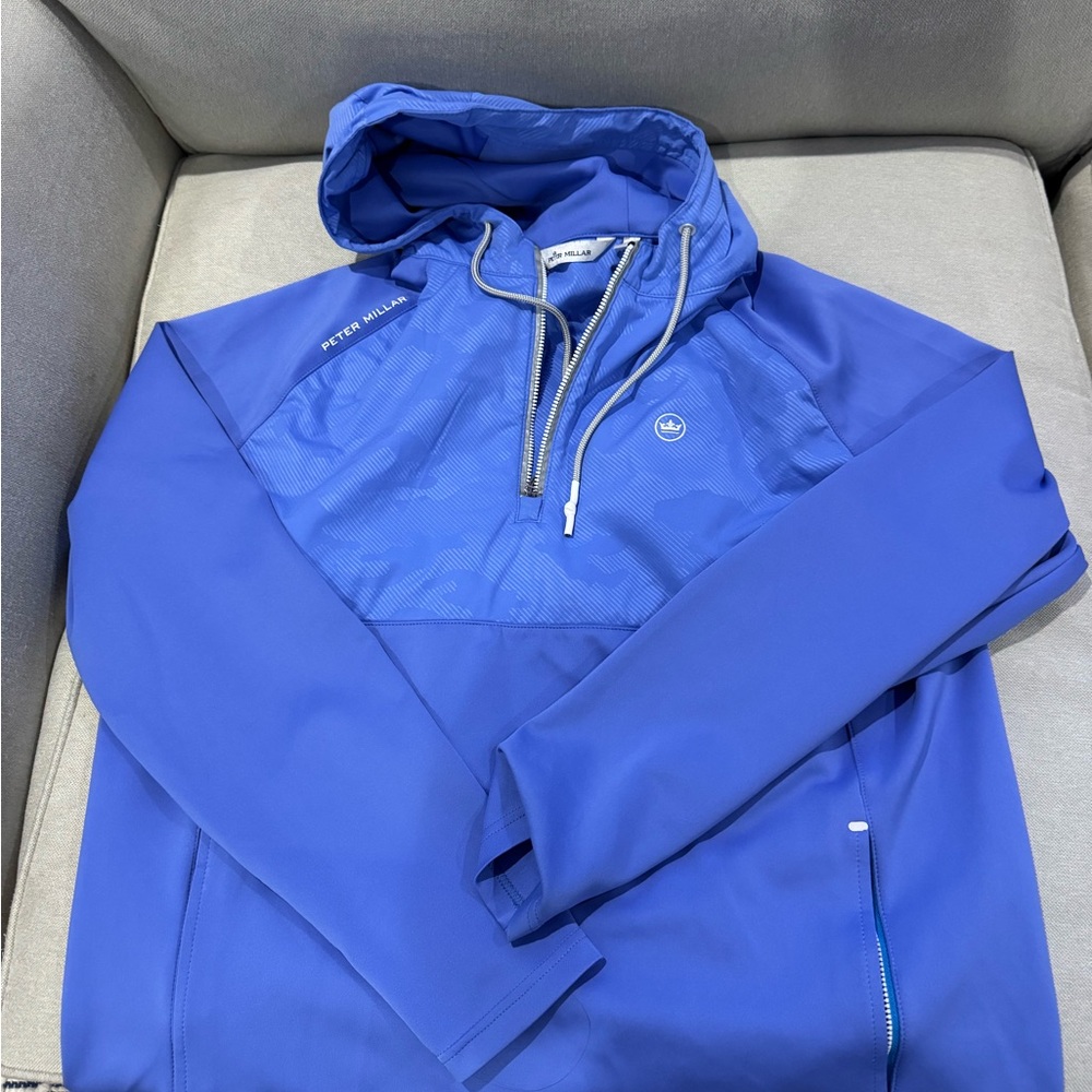 Peter Millar Blue Zip-Up Sweater